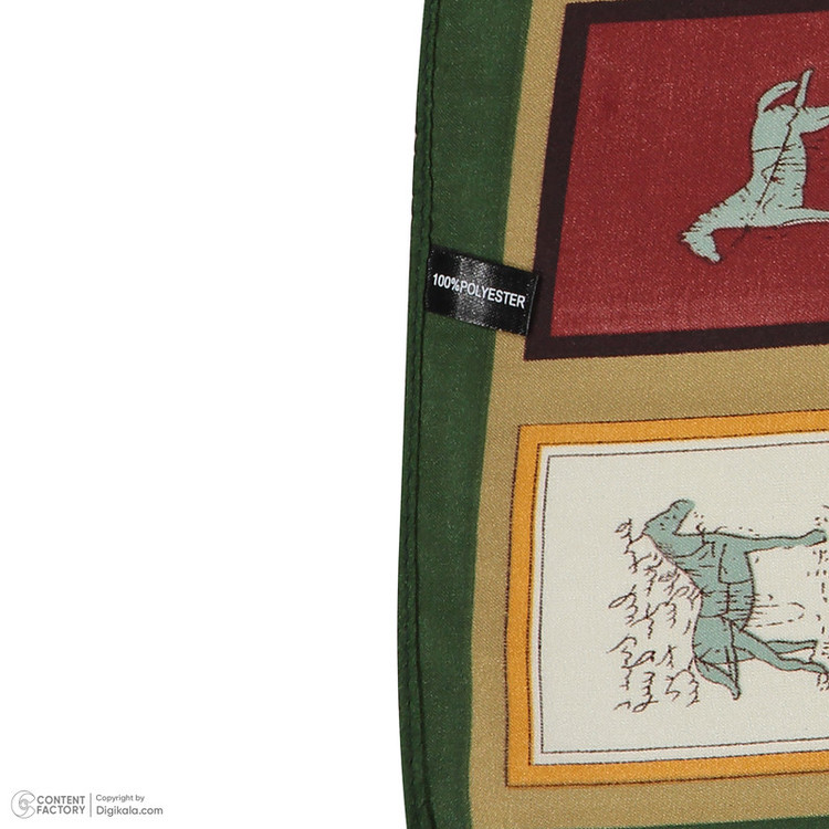 مینی اسکارف ساتن هرمس سبز و کرم